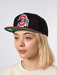 Бейсболка MITCHELL NESS арт. HS10401-OSTBLCK Ohio State NCAA (черный / красный)